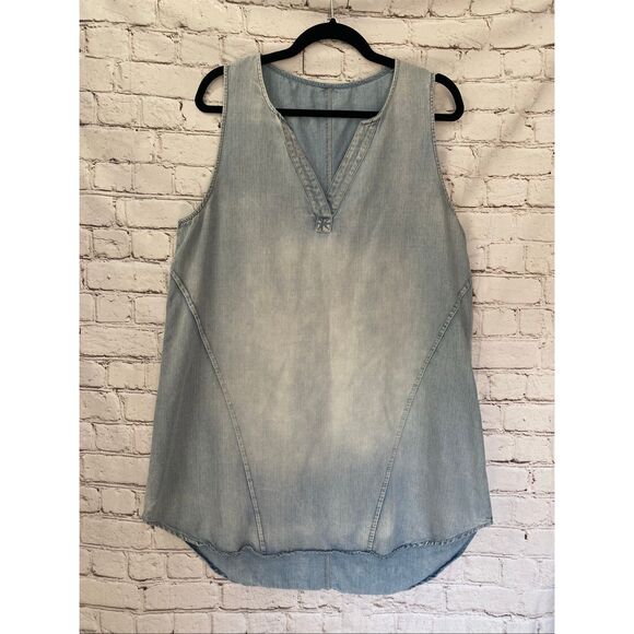 Cupshe cotton chambray dress woman’s size large - Picture 1 of 9